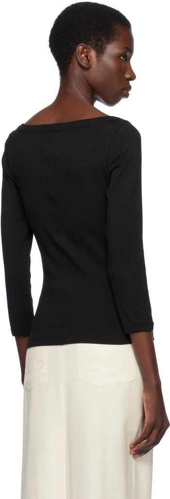 商品FLORE FLORE|Black Steffi T-shirt,价格¥942,第3张图片详细描述