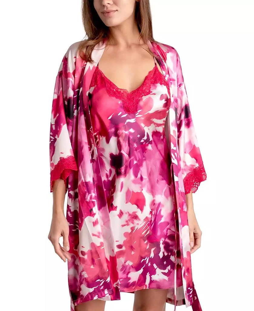 商品Linea Donatella|Women's Greer Printed Satin Charmeuse Chemise,价格¥130,第3张图片详细描述