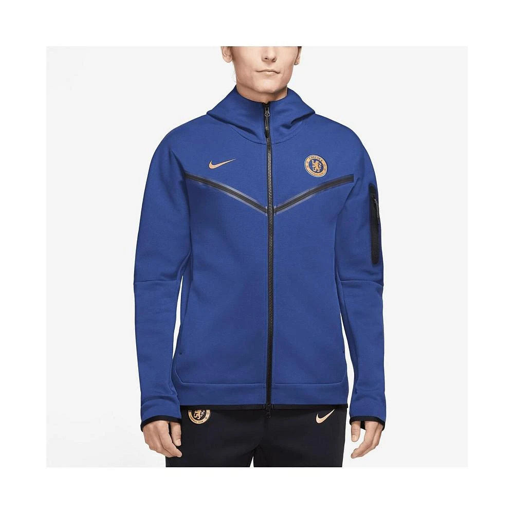 商品NIKE|Men's Blue Chelsea Tech Fleece Windrunner Full-Zip Hoodie,价格¥1009,第1张图片