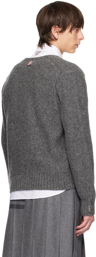 Gray 4-Bar Stripe Cardigan商品第3张图片规格展示