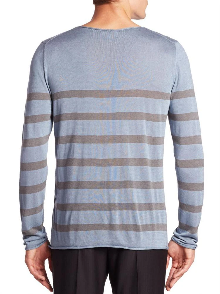 商品Giorgio Armani|Striped Cotton, Silk & Cashmere Sweater,价格¥3445,第2张图片详细描述