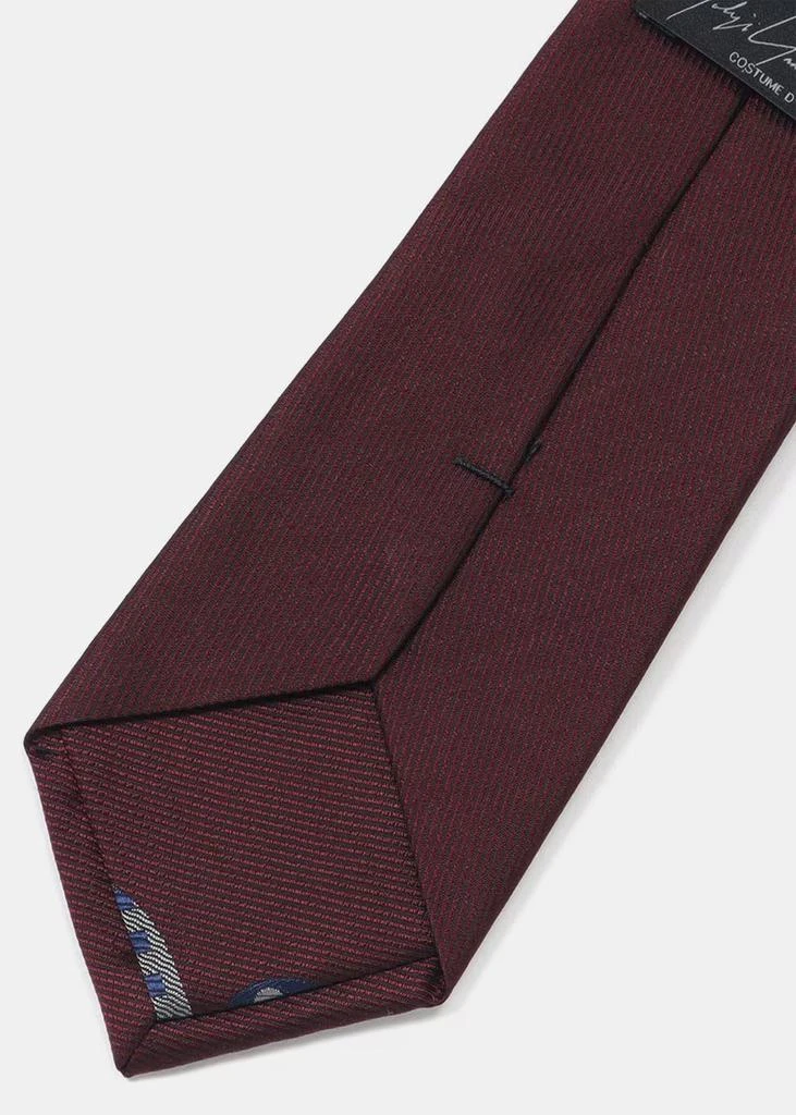 商品YOHJI YAMAMOTO|YOHJI YAMAMOTO Bordeaux Heart Pattern Tie,价格¥1729,第3张图片详细描述