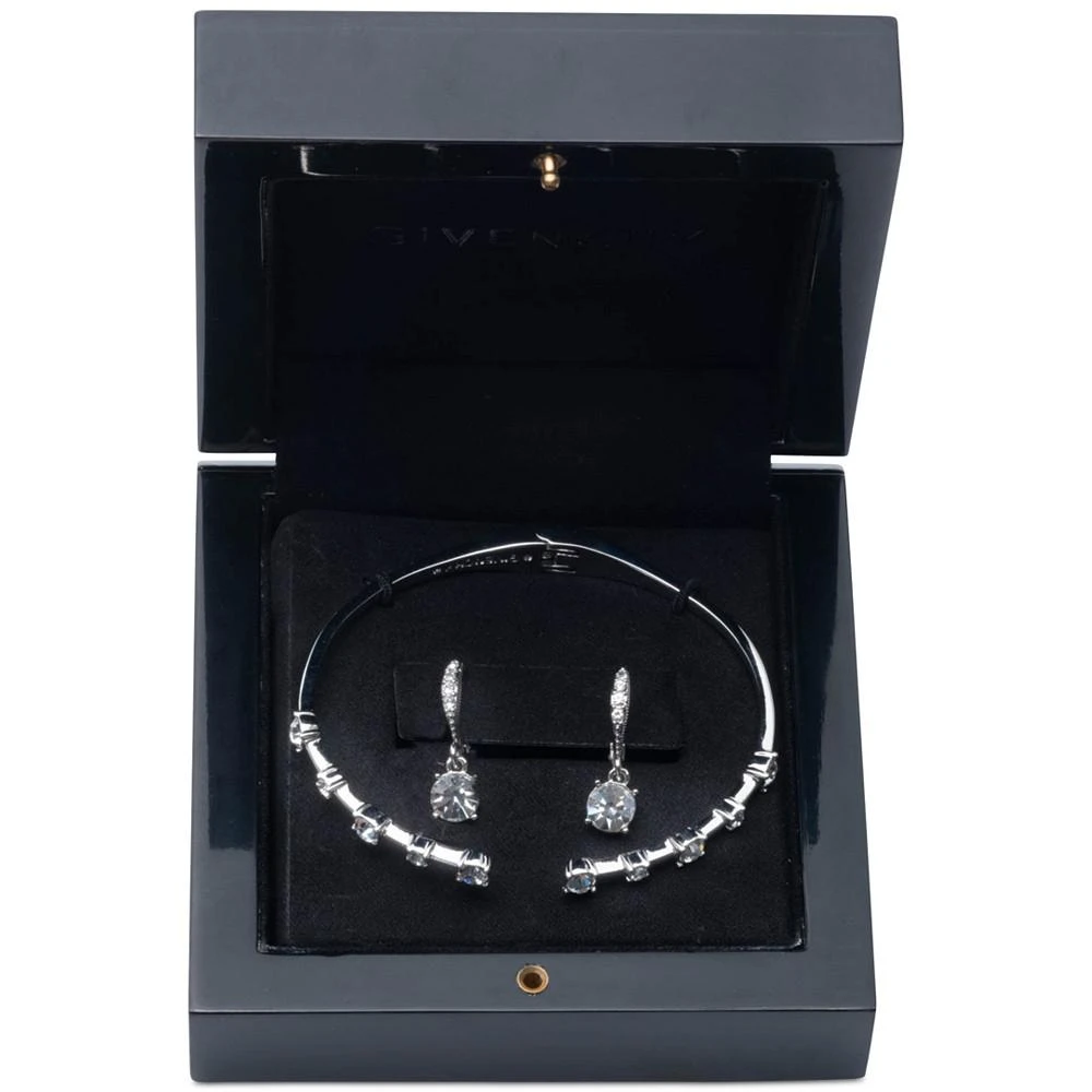 商品Givenchy|Silver-Tone 2-Pc. Set Stone Station Bangle Bracelet & Matching Drop Earrings,价格¥574,第3张图片详细描述