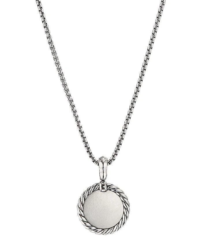 商品David Yurman|Sterling Silver Cable Collectibles Initial Charm Necklace with Diamonds, 18",价格¥4382,第2张图片详细描述