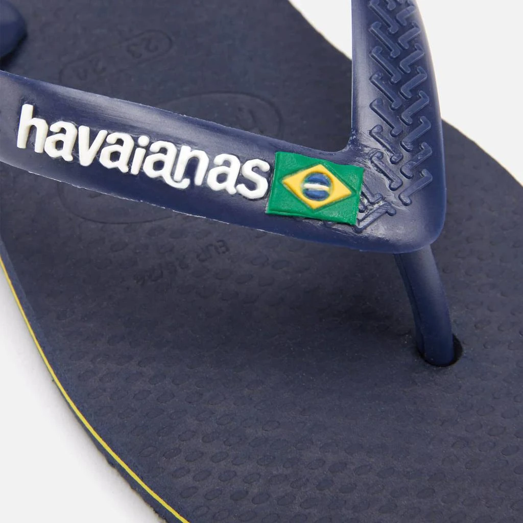 商品Havaianas|Havaianas Toddler's Brasil Logo Sandals - Navy Blue/Citric Yellow,价格¥69,第2张图片详细描述