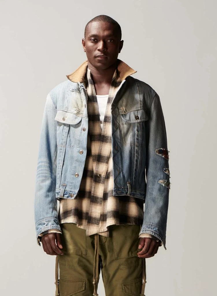 商品Greg Lauren|GREG LAUREN MEN VINTAGE DENIM TRUCKER JACKET,价格¥4296,第1张图片