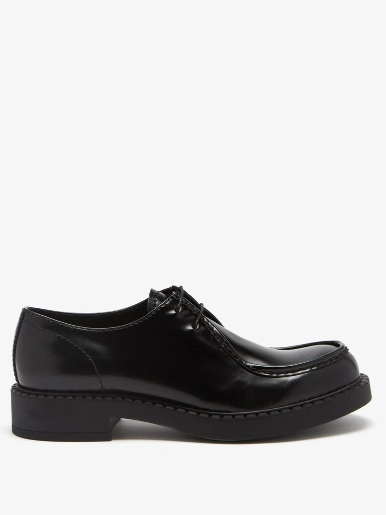 商品Prada|Brushed-leather Derby shoes,价格¥7841,第1张图片