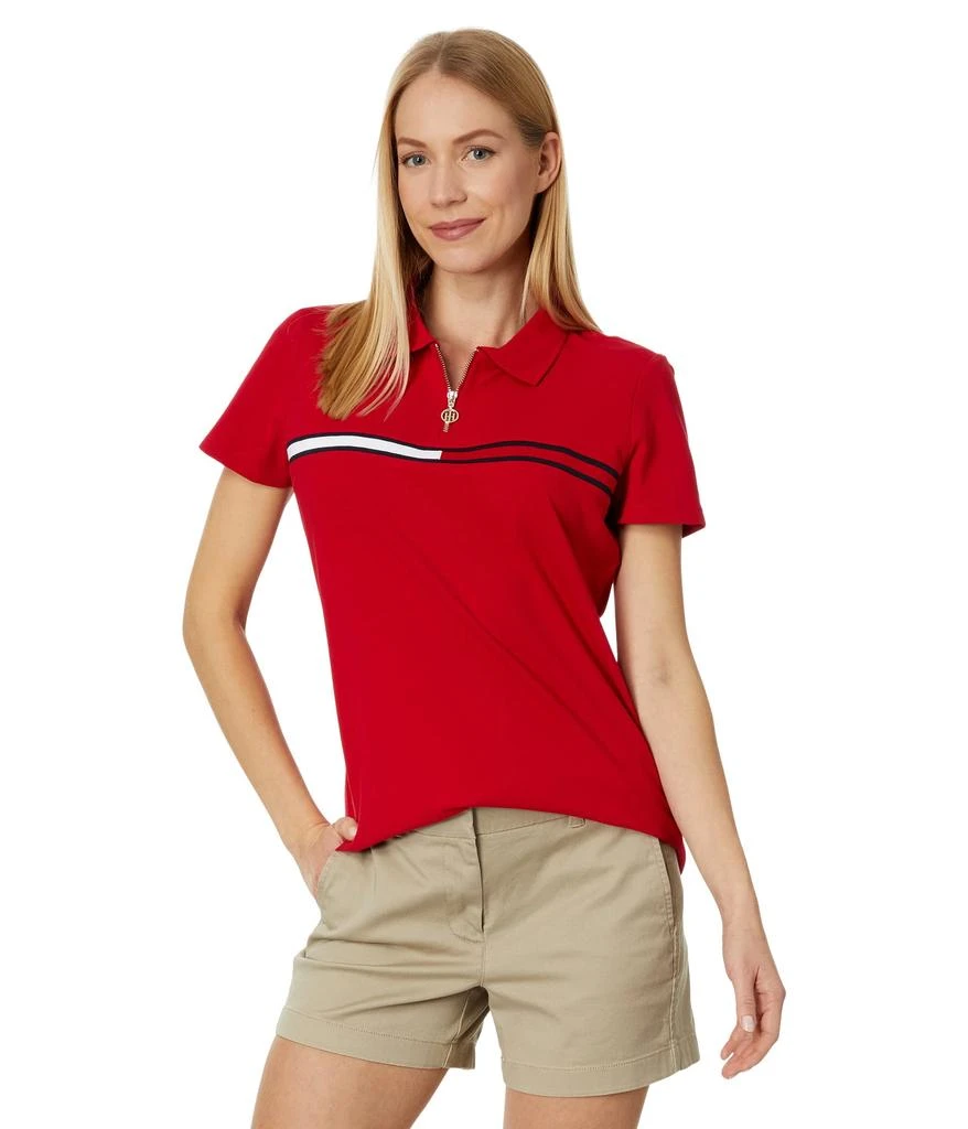 商品Tommy Hilfiger|1/4 Zip Global Polo,价格¥448,第1张图片