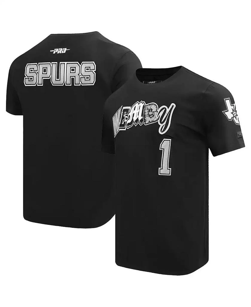 商品Pro Standard|Men's Victor Wembanyama Black San Antonio Spurs City Ransom T-Shirt,价格¥482,第1张图片