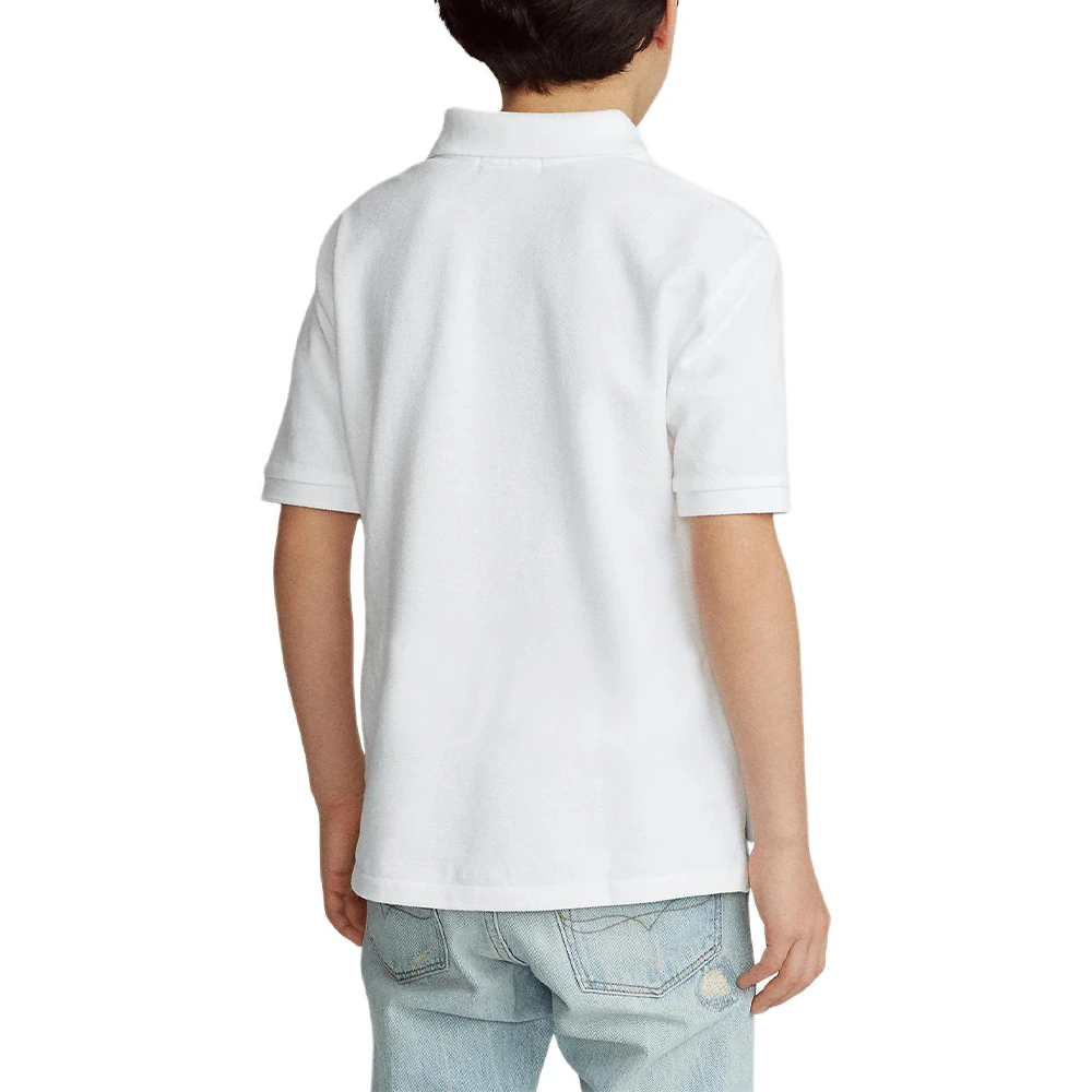 商品[国内直发] Ralph Lauren|SS23 Logo纯色刺绣套头短袖Polo衫 童款 白色,价格¥489,第6张图片详细描述