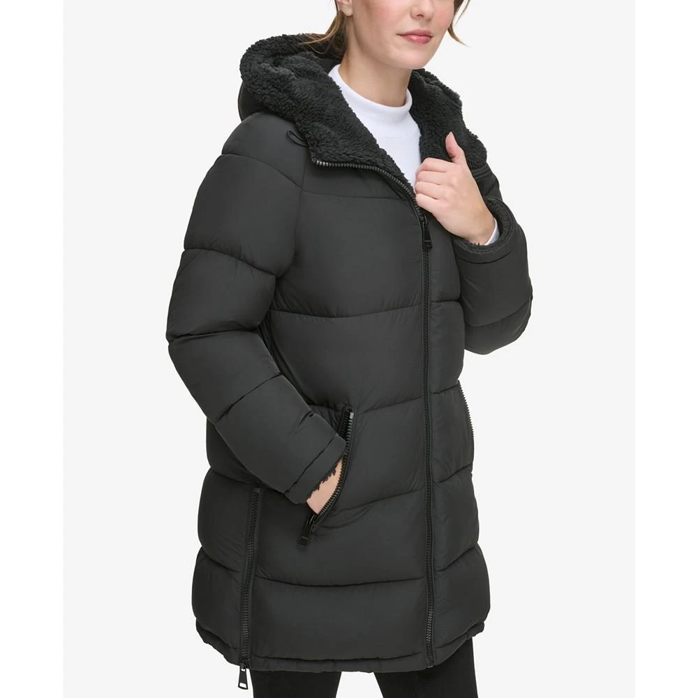 商品Calvin Klein|Women's Faux-Fur-Lined Hooded Puffer Coat,价格¥1495,第5张图片详细描述