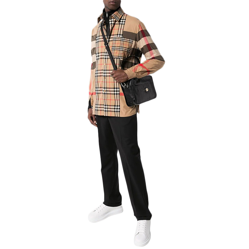 Burberry 博柏利 男士经典格纹混合印花长袖衬衫 8023787商品第1张图片规格展示
