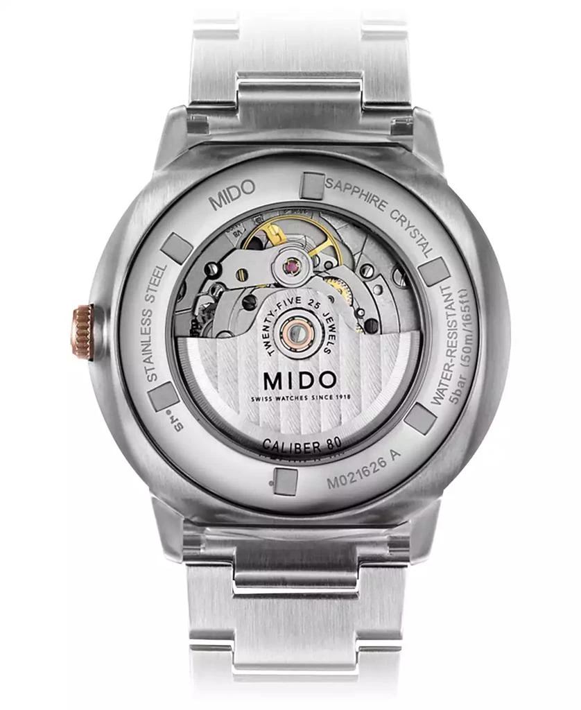 商品MIDO|Men's Swiss Automatic Commander Big Date Two Tone Stainless Steel Bracelet Watch 42mm,价格¥8497,第2张图片详细描述