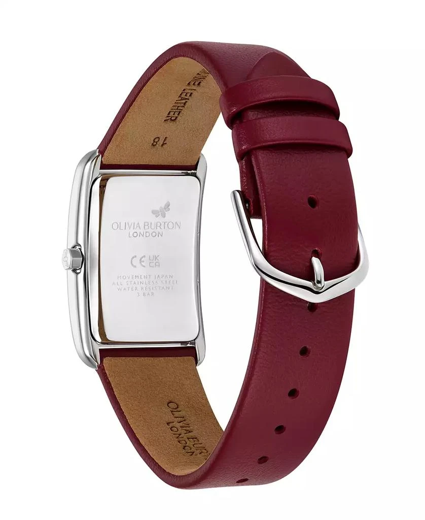 商品Olivia Burton|Women's Cranberry Leather Strap Watch,价格¥1185,第3张图片详细描述