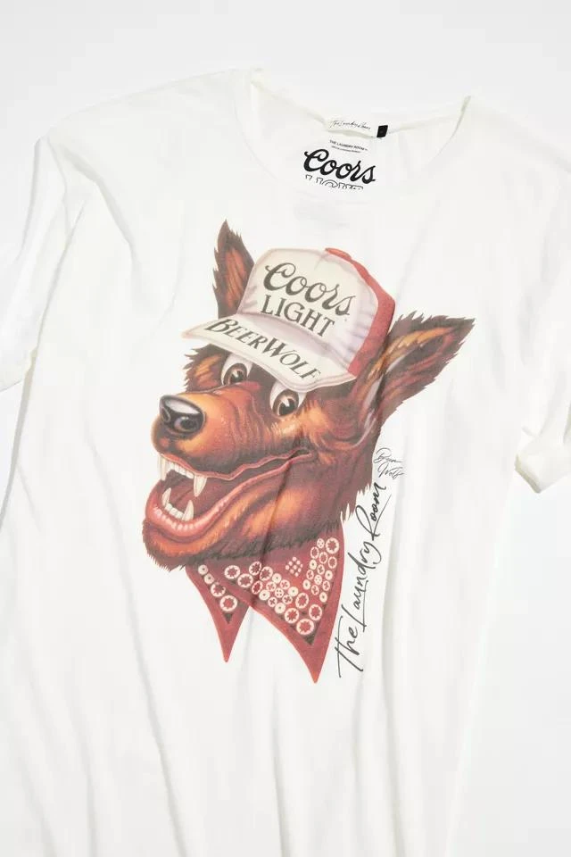 商品Urban Outfitters|Coors Light Beer Wolf Tee,价格¥113,第2张图片详细描述