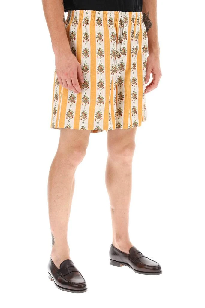 商品BODE|striped fruit bowl viscose linen shorts,价格¥1825,第2张图片详细描述