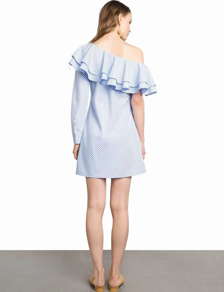 商品Pixie Market|Lola Striped Ruffle One Shoulder Dress,价格¥250,第5张图片详细描述