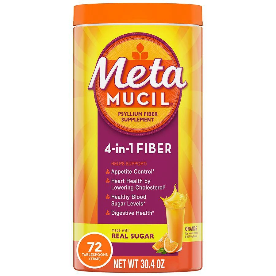 商品Metamucil|美达施膳食纤维素(添加蔗糖)罐装 橙子味 72次,价格¥191,第1张图片