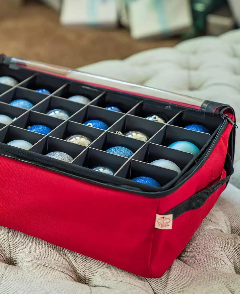 商品Santa's Bag|2 Tray Christmas Ornament Storage Box with Clear Lid,价格¥646,第5张图片详细描述