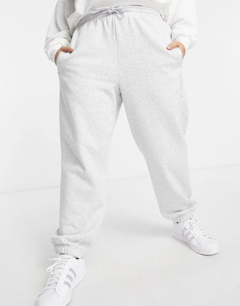 商品Adidas|adidas Originals 'Cosy Comfort' Plus oversized cuffed joggers in grey,价格¥172,第4张图片详细描述