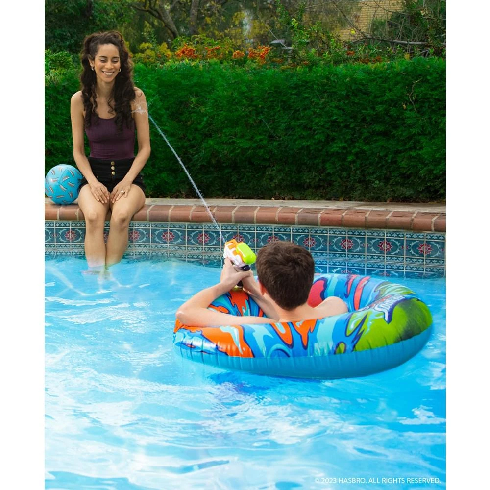 商品Nerf|Super Soaker Hydro Battle Cruiser Ride-on by Wowwee Inflatable Pool Float with Built-In Pool-Fed Mega Water Blaster,价格¥113,第3张图片详细描述