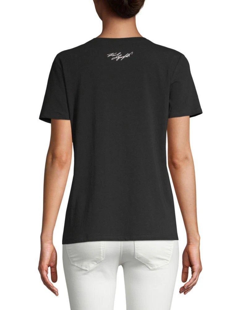 商品Karl Lagerfeld Paris|Stretch Cotton Crackle Eiffel Tower Tee,价格¥150,第2张图片详细描述