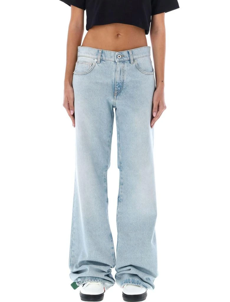 商品Off-White|Off-White Bleach Baby Low-Rise Flared Jeans,价格¥2204,第1张图片