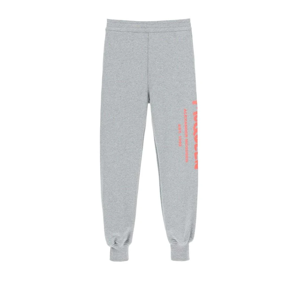 商品Alexander McQueen|Alexander McQueen Elegant Graffiti Logo Grey Sweatpants,价格¥2292,第1张图片