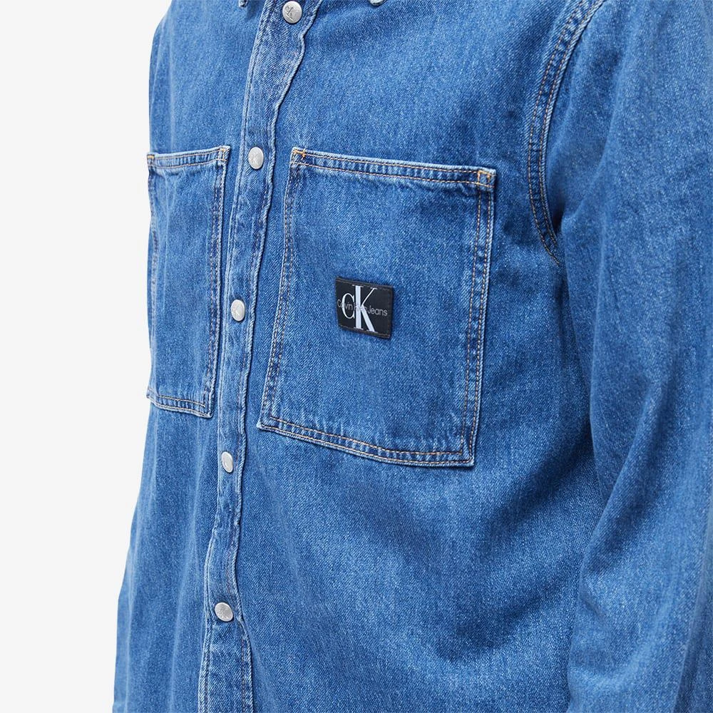 商品Calvin Klein|Calvin Klein Relaxed Linear Denim Shirt,价格¥742,第5张图片详细描述
