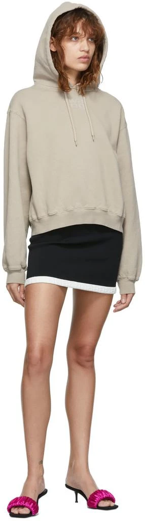 商品Alexander Wang|Taupe Structured Puff Logo Hoodie,价格¥774,第4张图片详细描述