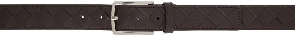 商品Bottega Veneta|Brown Intrecciato Belt,价格¥5241,第1张图片