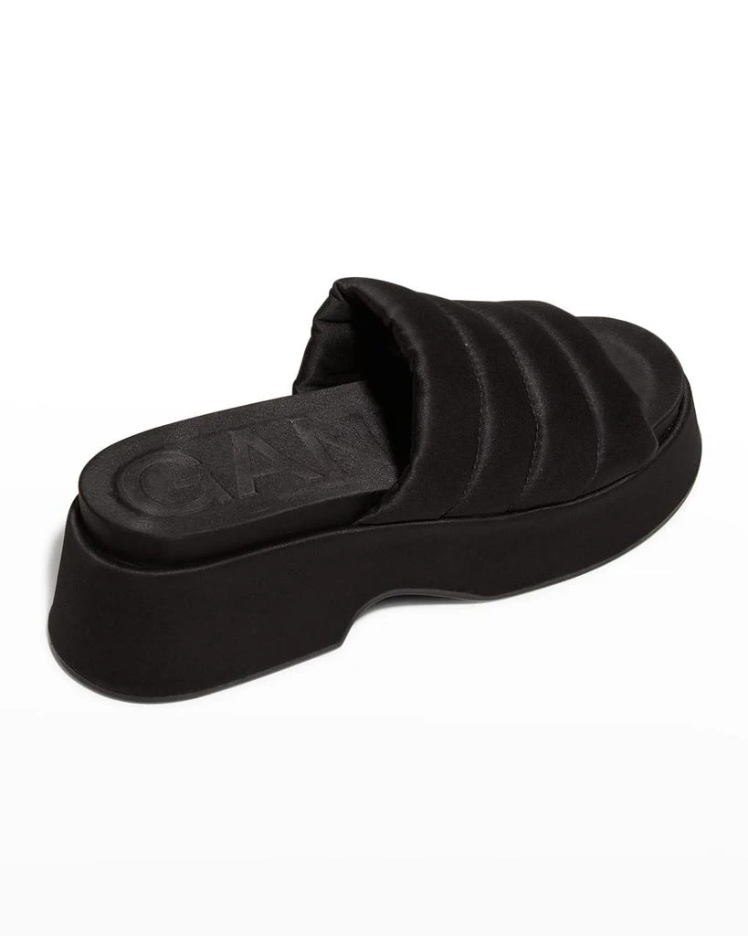 商品Ganni|Recycled Platform Puffy Slide Sandals,价格¥628,第3张图片详细描述