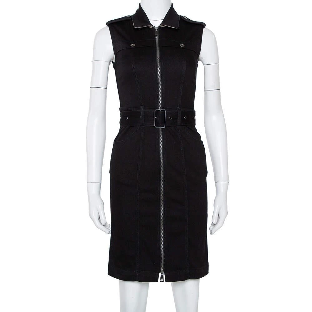 商品[二手商品] Burberry|Burberry Brit Black Denim Belted Zipper Front Short Dress S,价格¥1146,第1张图片