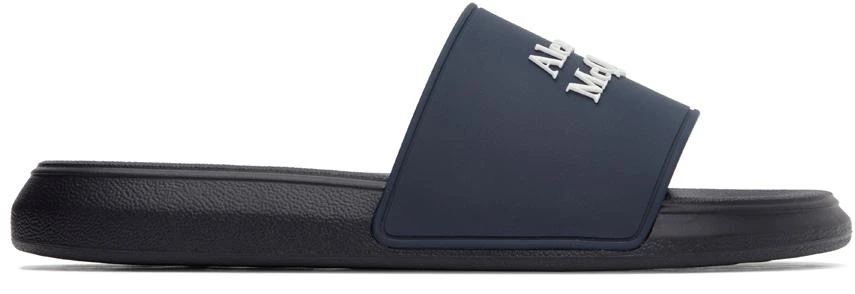 商品Alexander McQueen|Navy Pool Slides,价格¥1385,第1张图片