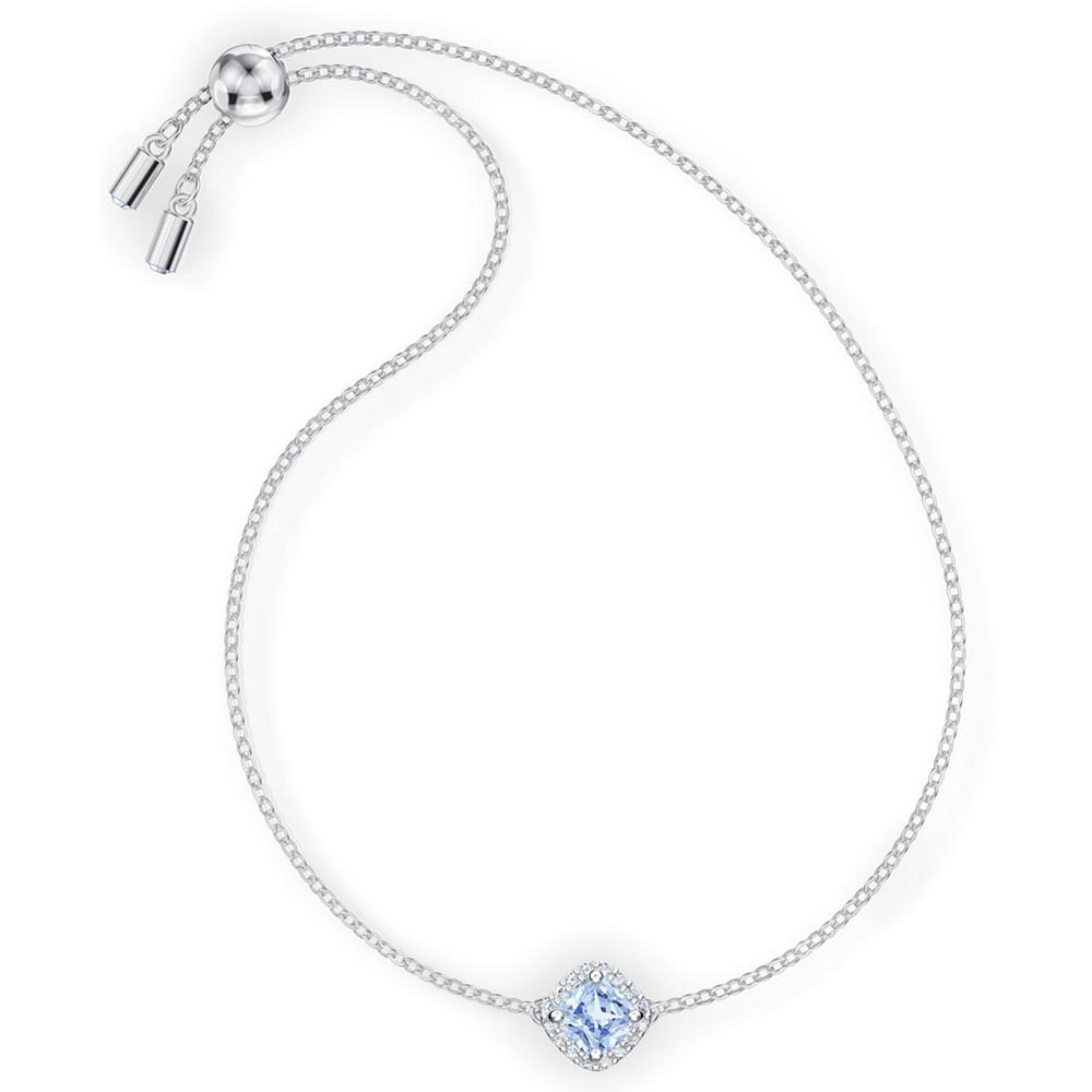 Silver-Tone Cushion-Crystal Slider Bracelet商品第3张图片规格展示