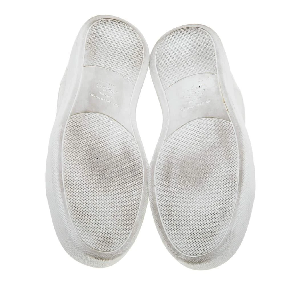 Ermenegildo Zegna Couture White Leather Triple Stitch Low Top Sneakers Size 46 商品