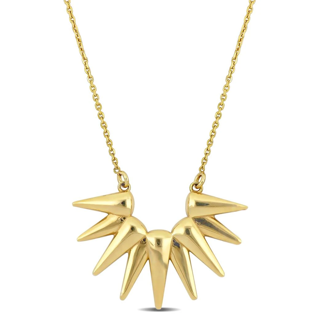 商品Mimi & Max|Sun Ray Necklace in 14k Yellow Gold - 16.5+1 in,价格¥2414,第1张图片