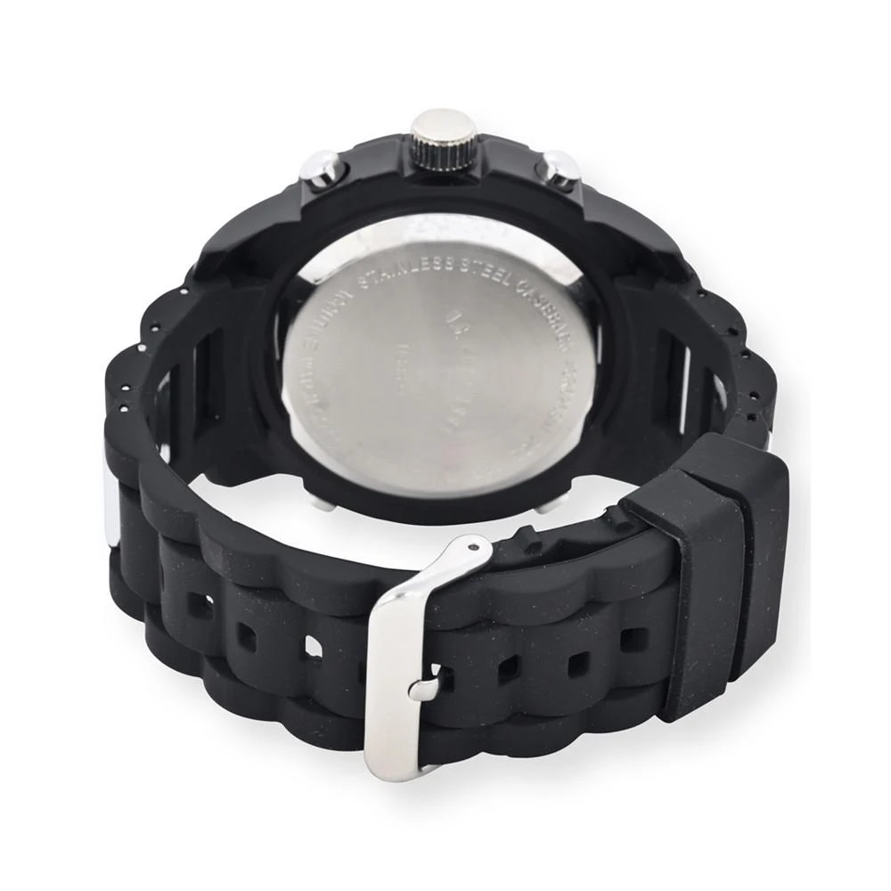 商品U.S. POLO ASSN.|U.S. Polo Association Men's Black and Silver Strap Watch,价格¥451,第2张图片详细描述