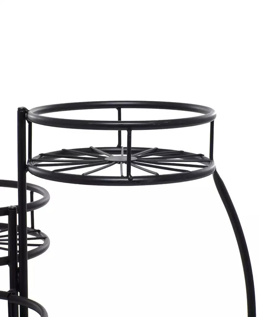 商品Rosemary Lane|Black Metal Indoor Outdoor 3 Tier Starburst Plant Stand,价格¥478,第5张图片详细描述