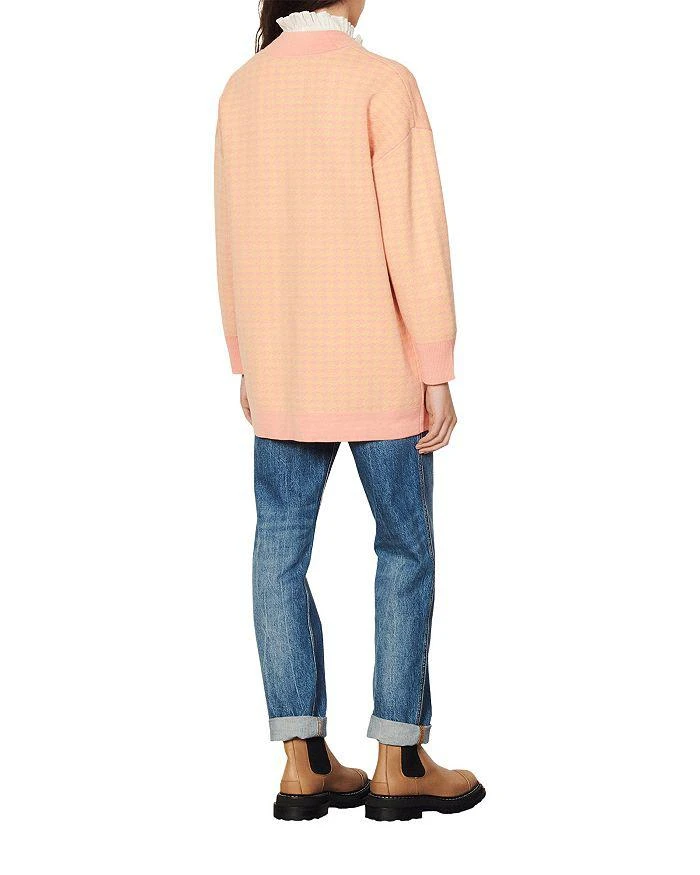 商品Sandro|Dane Oversized Houndstooth Cardigan,价格¥1539,第2张图片详细描述
