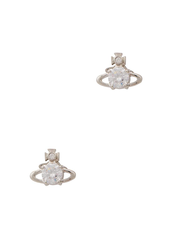 Reina orb silver-tone stud earrings商品第1张图片规格展示