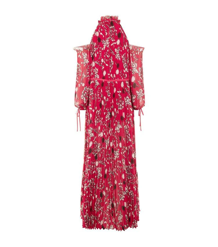 商品Self Portrait|Floral Pleated Cold Shoulder Maxi Dress,价格¥4188,第2张图片详细描述
