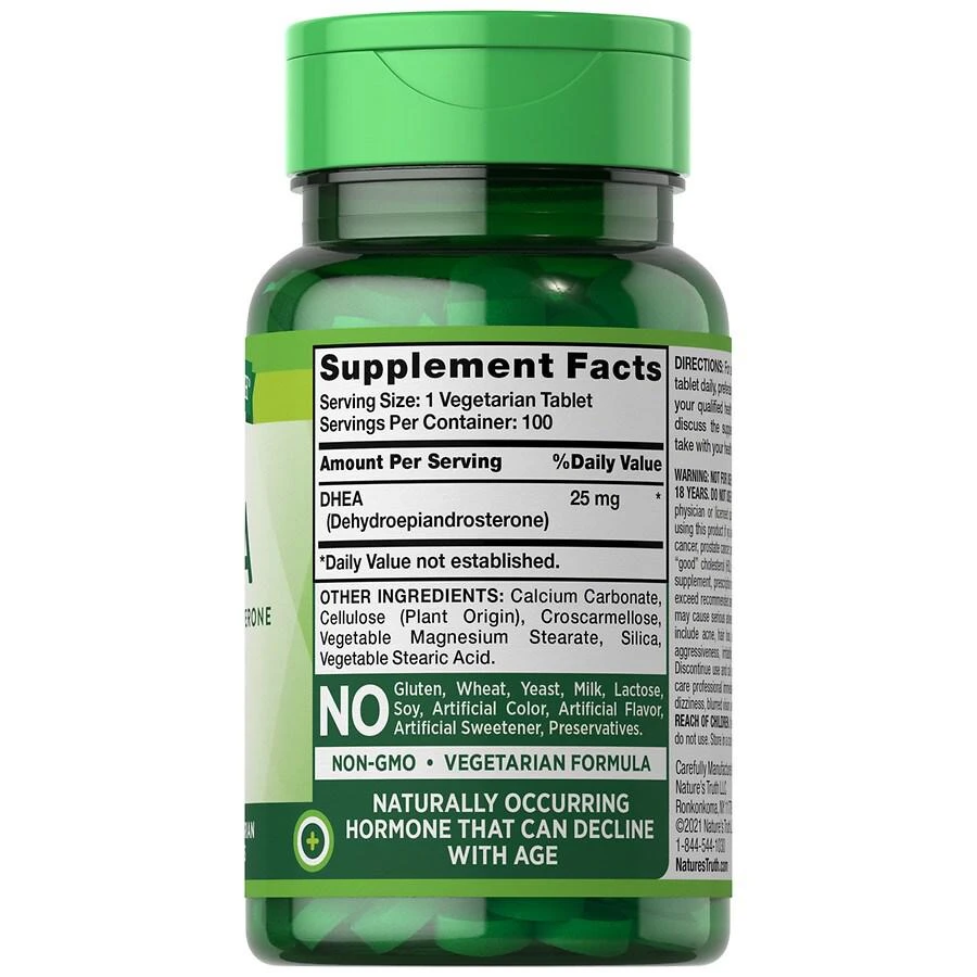 商品Nature's Truth|DHEA 25 mg Tablets,价格¥22,第3张图片详细描述