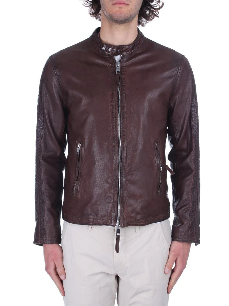 商品leather authority|leather authority Leather Jackets Men Brown Pelle,价格¥3629,第1张图片