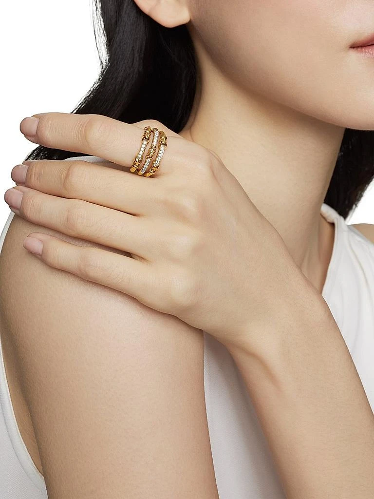 Petite Helena Wrap Three Row Ring in 18K Yellow Gold 商品