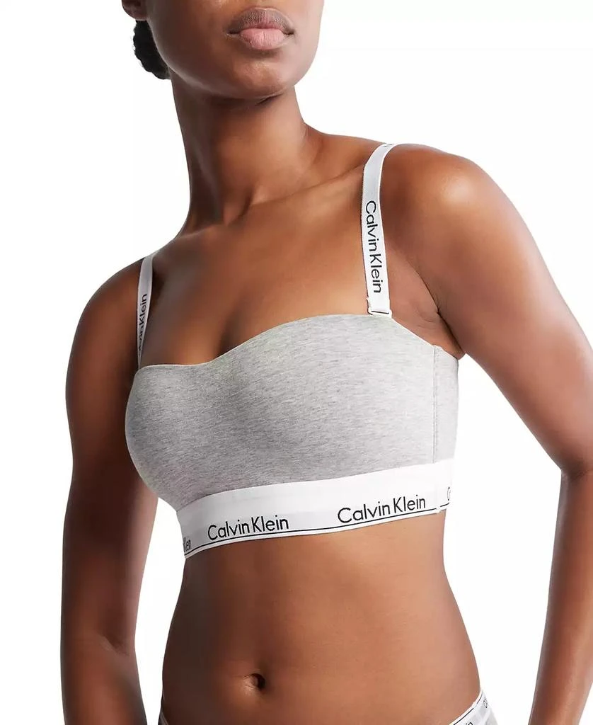 商品Calvin Klein|Calvin Klein Women's Modern Cotton Lightly Lined Bandeau Bra QF7628,价格¥192,第3张图片详细描述