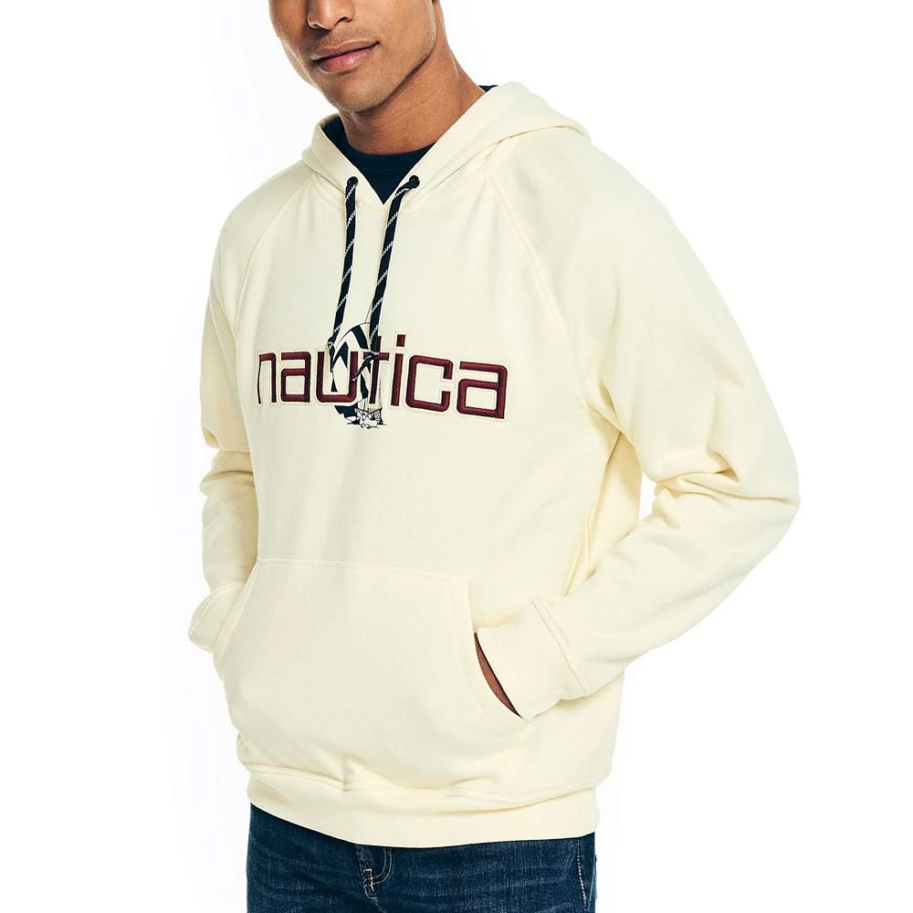 商品Nautica|Men's Sustainably Crafted Logo Fleece Pullover Hoodie,价格¥267,第1张图片