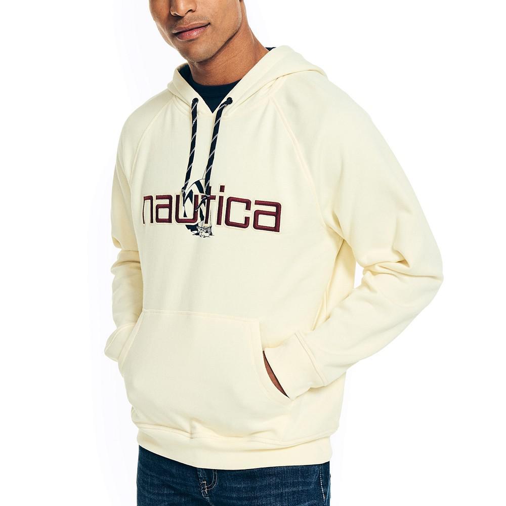 商品Nautica|Men's Sustainably Crafted Logo Fleece Pullover Hoodie,价格¥598,第7张图片详细描述
