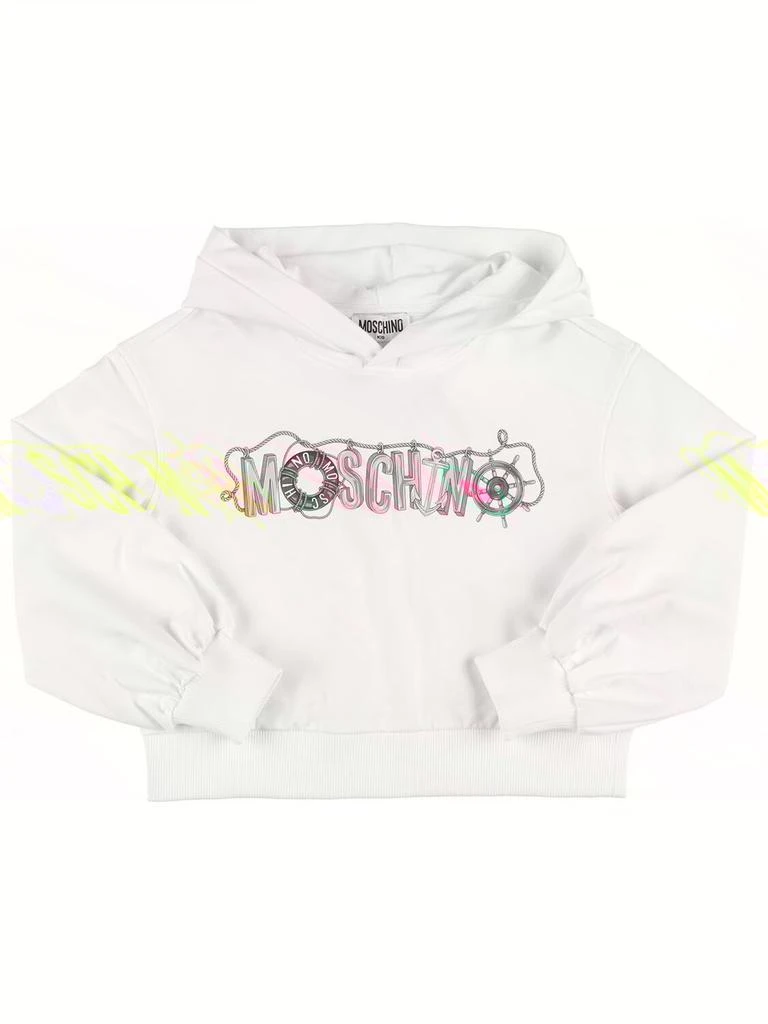 商品Moschino|Logo Print Cotton Sweatshirt Hoodie,价格¥501,第1张图片