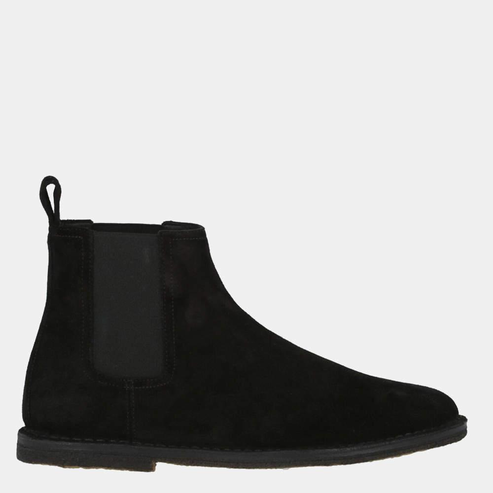 商品[二手商品] Yves Saint Laurent|Saint Laurent Paris Black Suede  Oran Chelsea Boots Size IT 41.5,价格¥4193,第1张图片